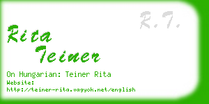 rita teiner business card